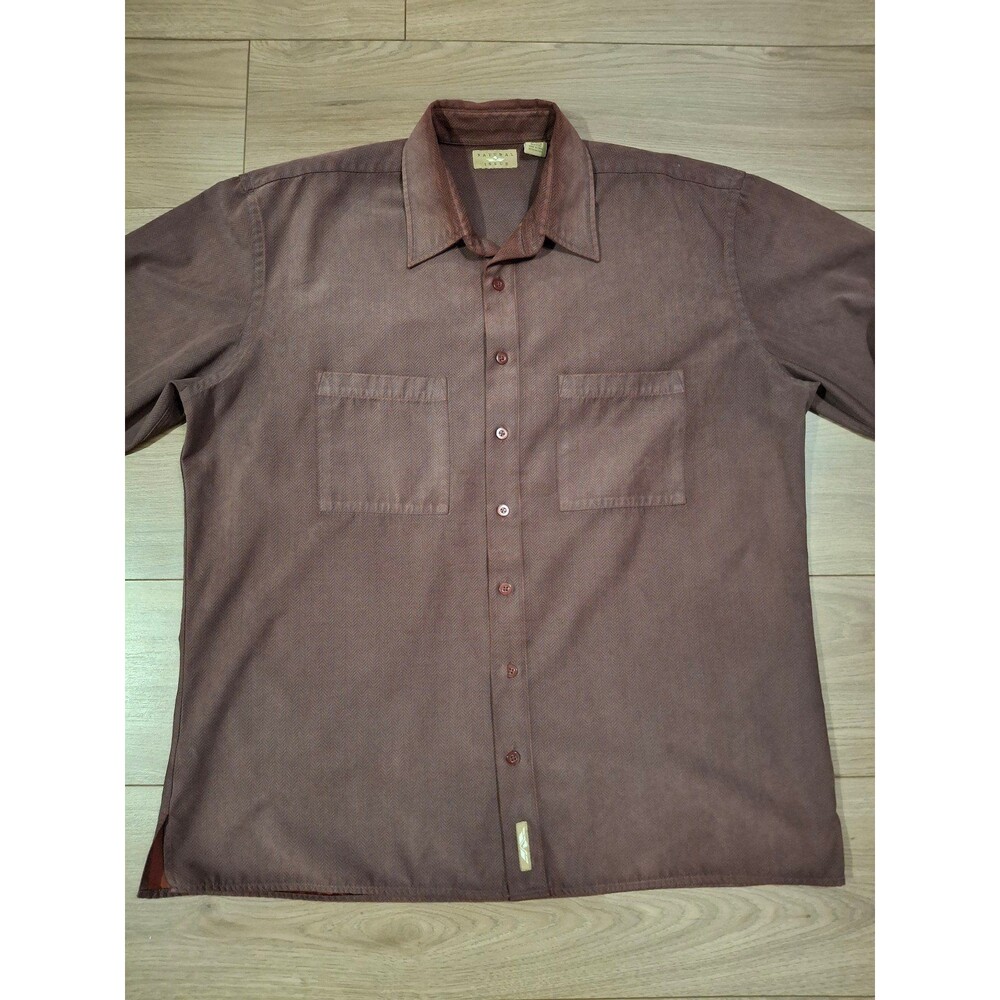 Vintage 90s Natural Issue Men's Button Down Shirt, Size XLT - Picture 2 of 6